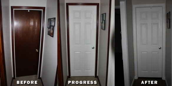 DIY home remodeling, painting trim